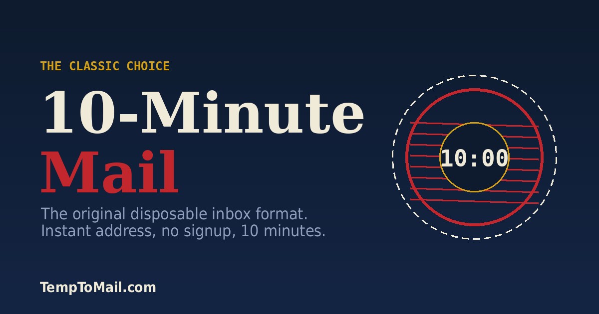 10 Minute Mail - Free 10 Minute Temporary Email Address Generator