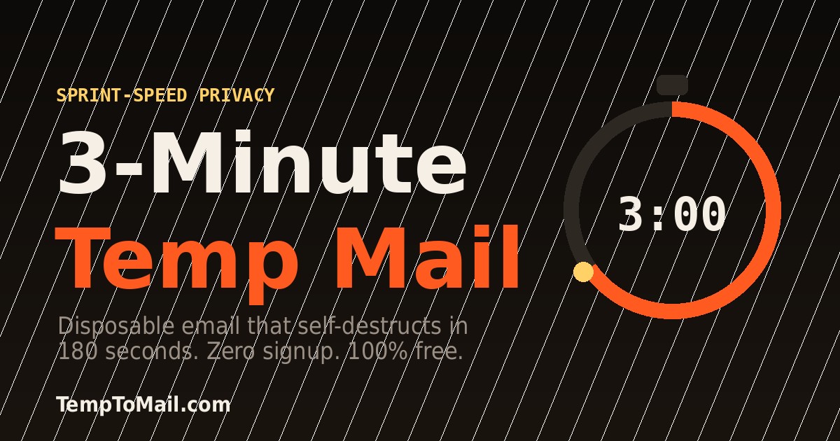 3 Minute Temporary Email - Free Ultra-Fast Disposable Inbox Generator
